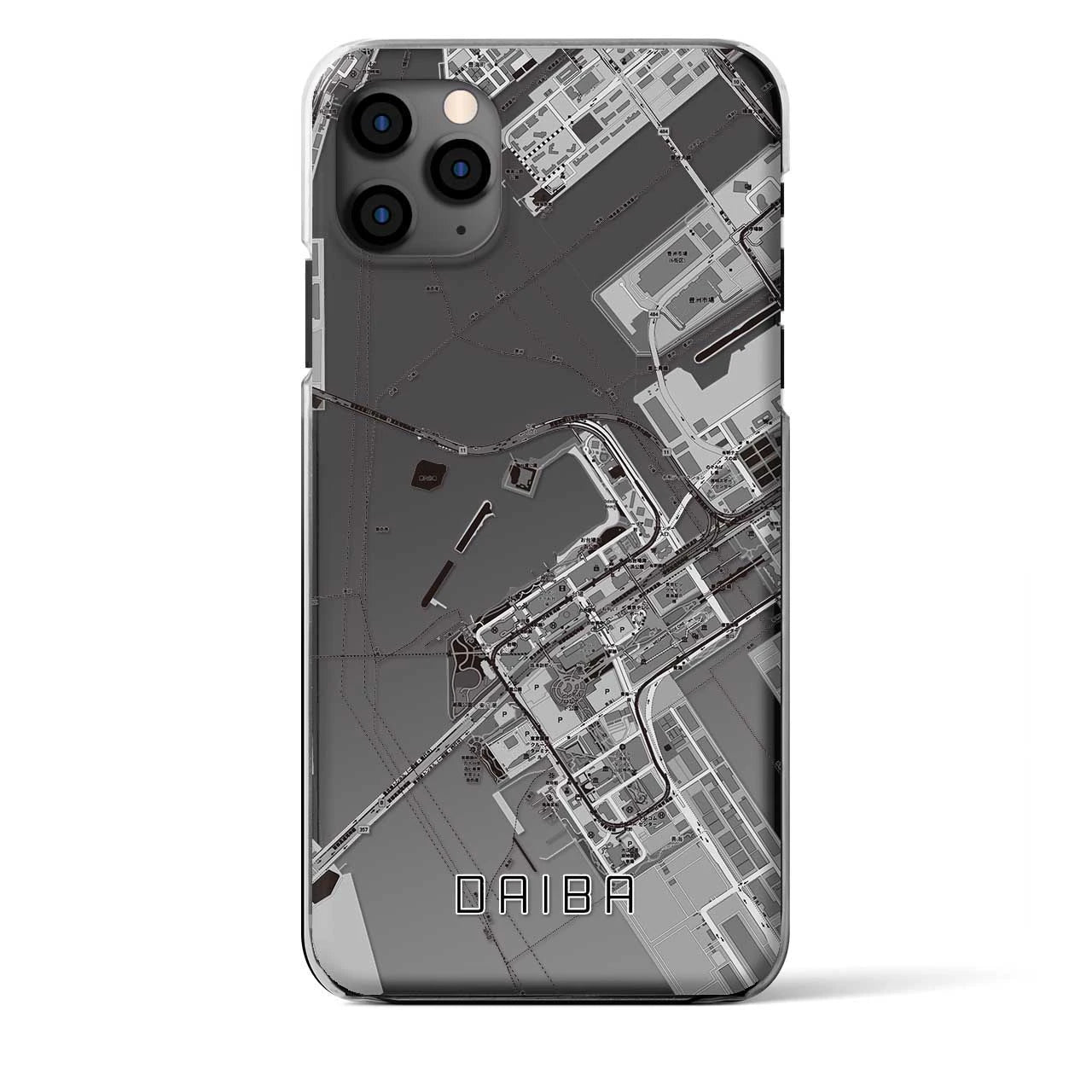 【台場(東京都)】地図柄iPhoneケース(クリアタイプ)