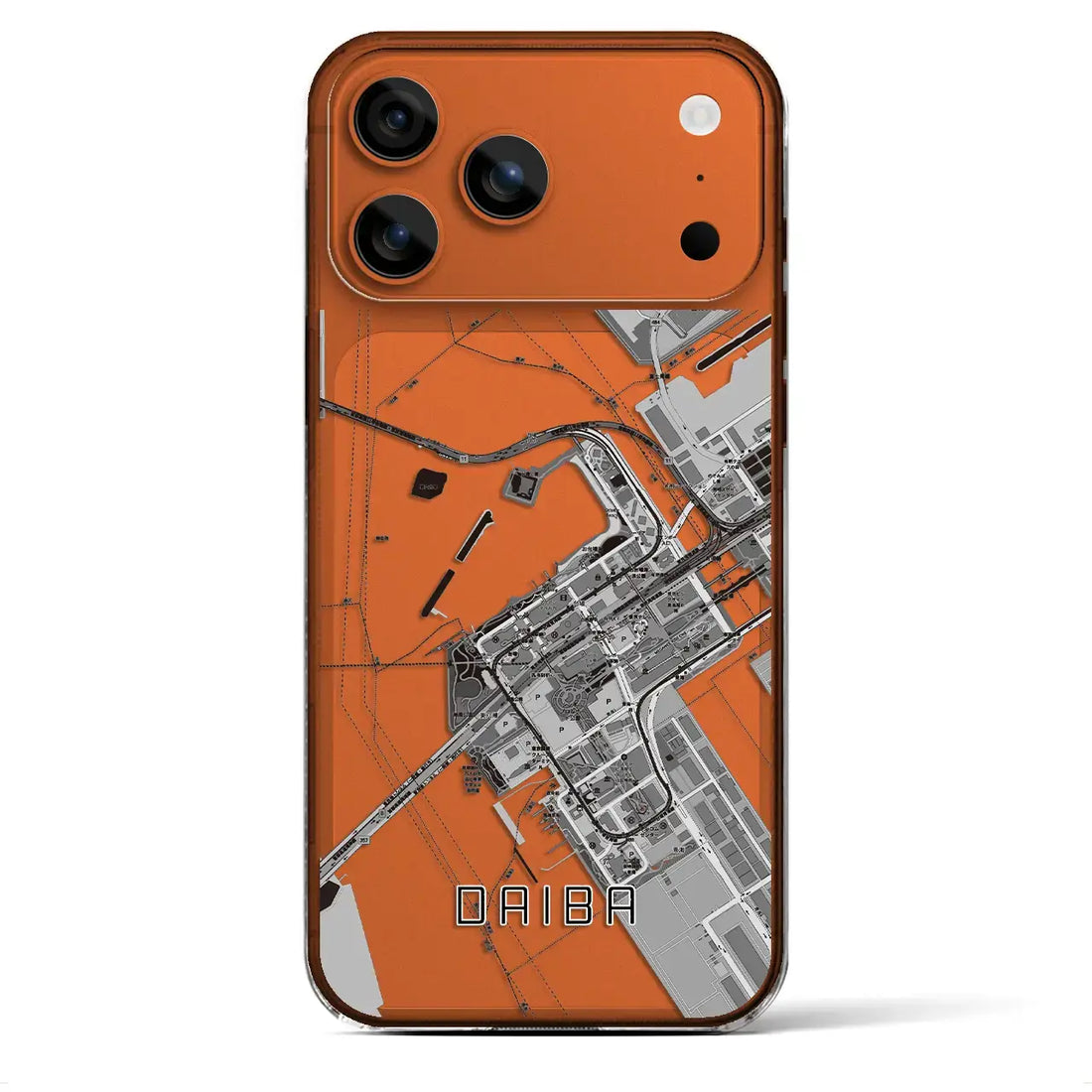 【台場(東京都)】地図柄iPhoneケース(クリアタイプ)