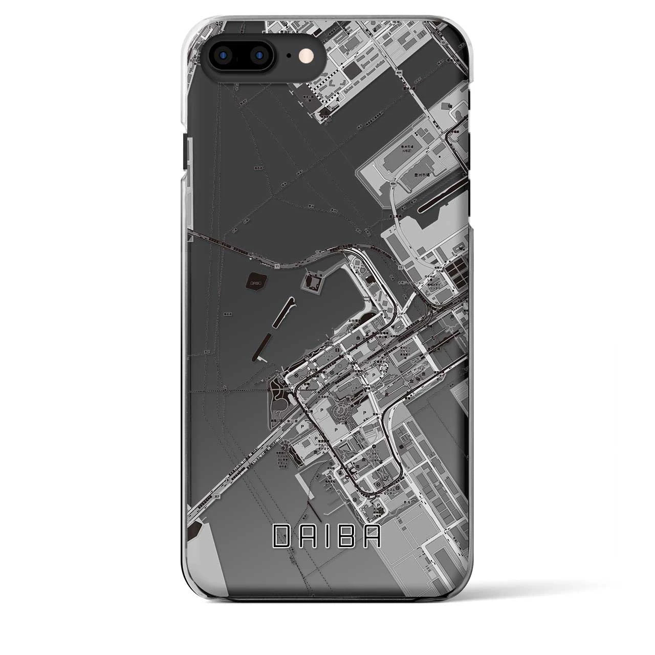 【台場(東京都)】地図柄iPhoneケース(クリアタイプ)
