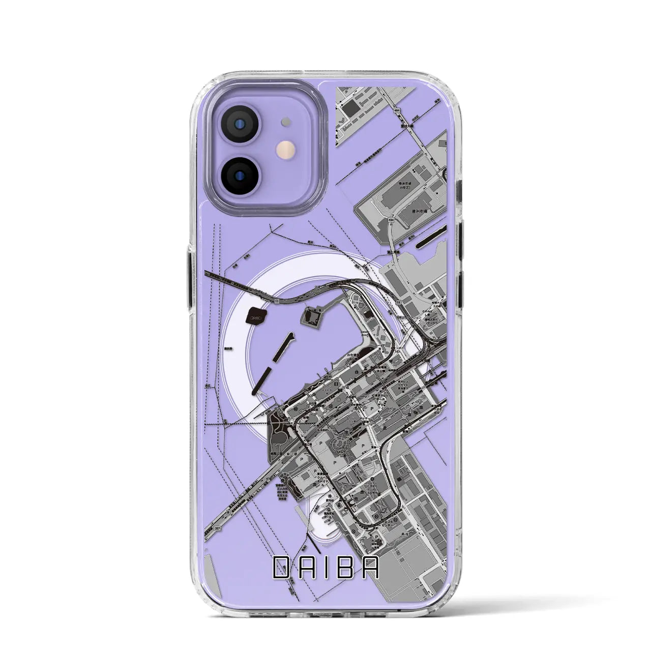 【台場(東京都)】地図柄iPhoneケース(MagSafeタイプ)