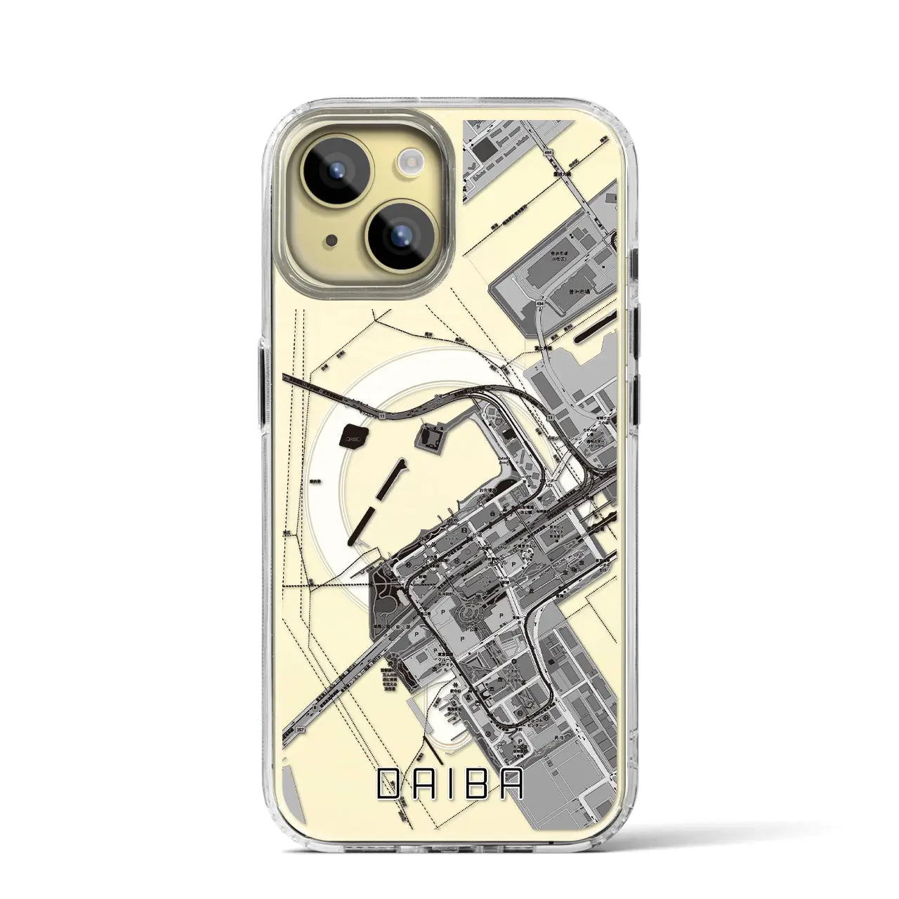 【台場(東京都)】地図柄iPhoneケース(MagSafeタイプ)