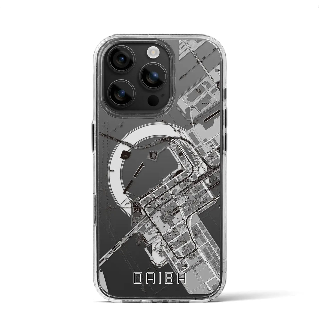 【台場(東京都)】地図柄iPhoneケース(MagSafeタイプ)