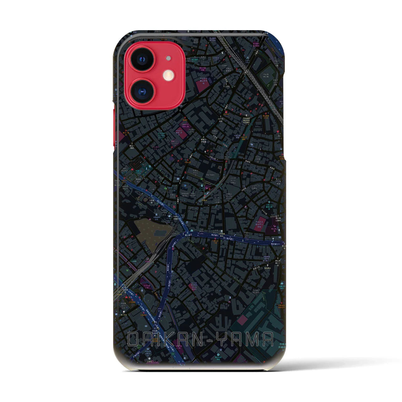 【代官山(東京都)】地図柄iPhoneケース(バックカバータイプ)
