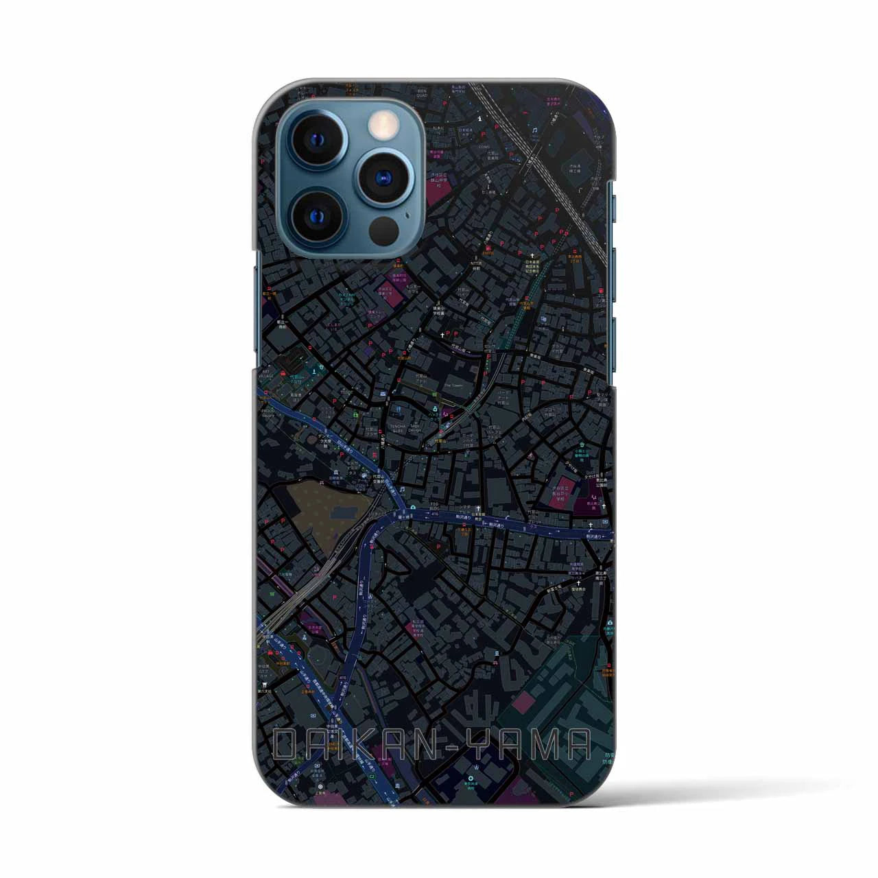 【代官山(東京都)】地図柄iPhoneケース(バックカバータイプ)