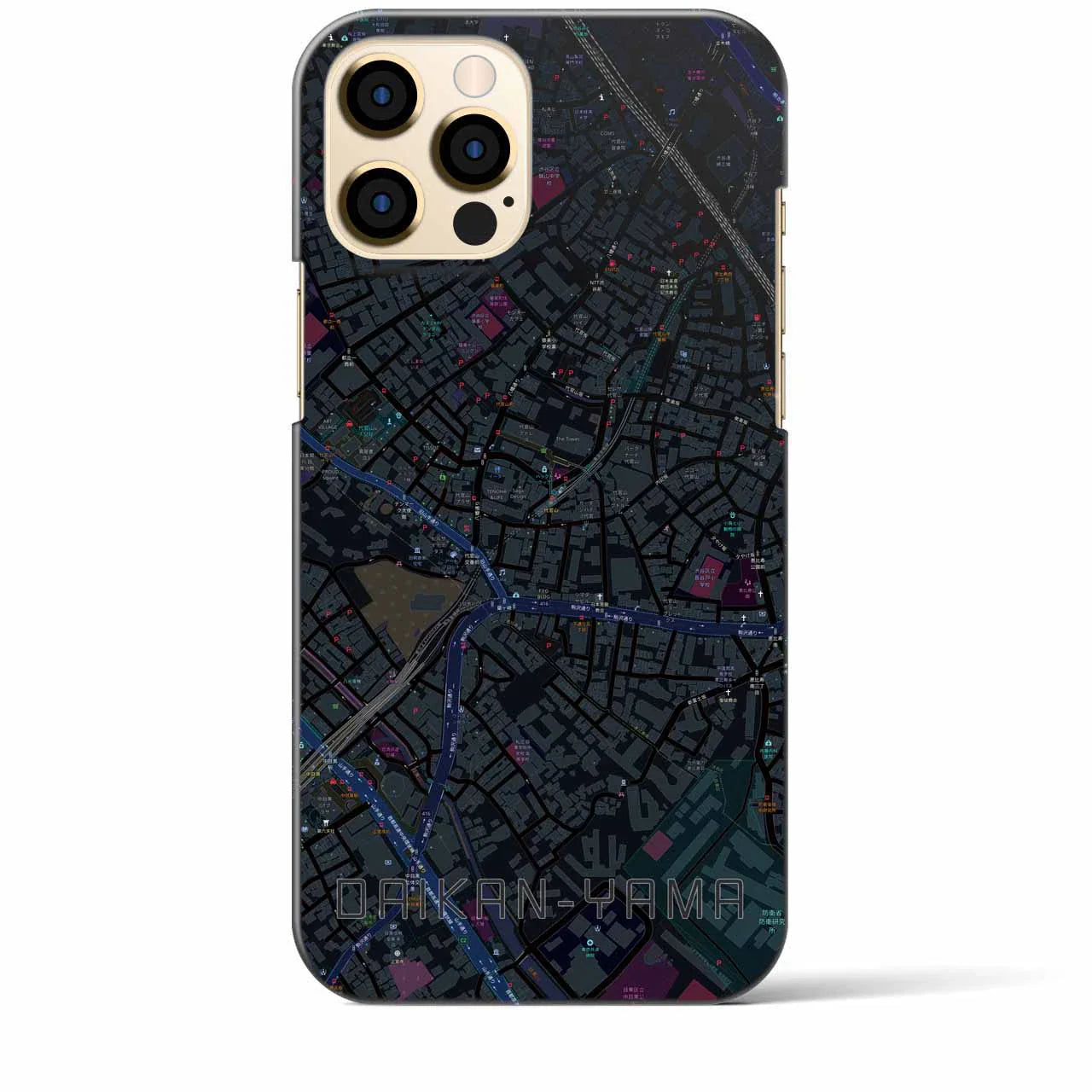 【代官山(東京都)】地図柄iPhoneケース(バックカバータイプ)