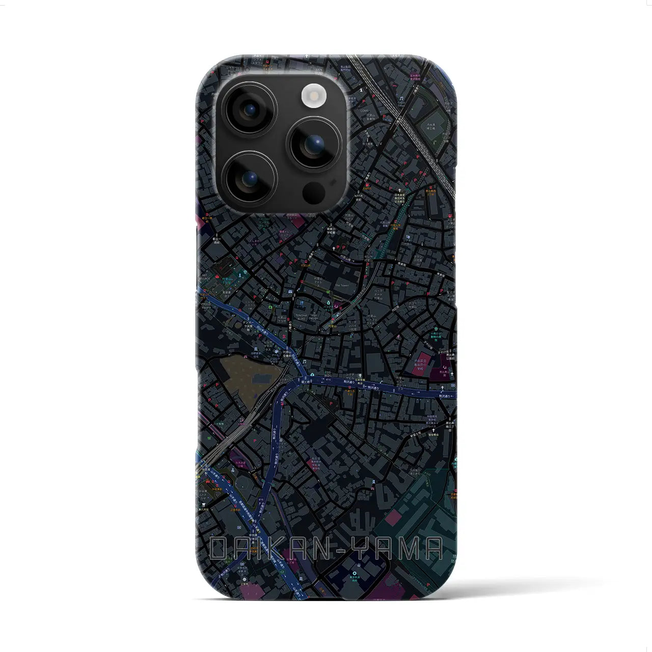 【代官山(東京都)】地図柄iPhoneケース(バックカバータイプ)