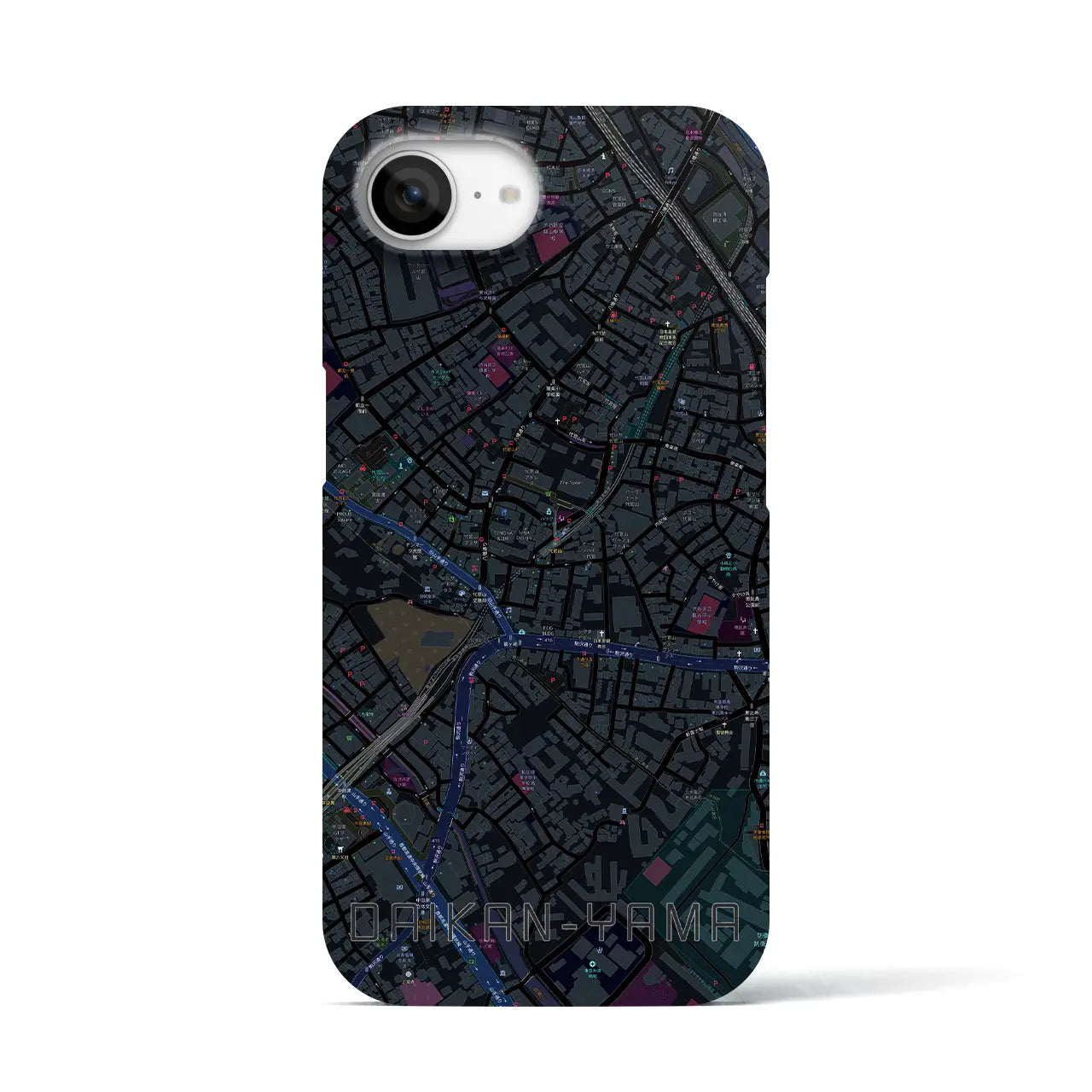 【代官山(東京都)】地図柄iPhoneケース(バックカバータイプ)