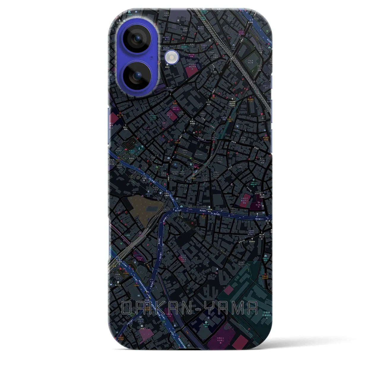 【代官山(東京都)】地図柄iPhoneケース(バックカバータイプ)