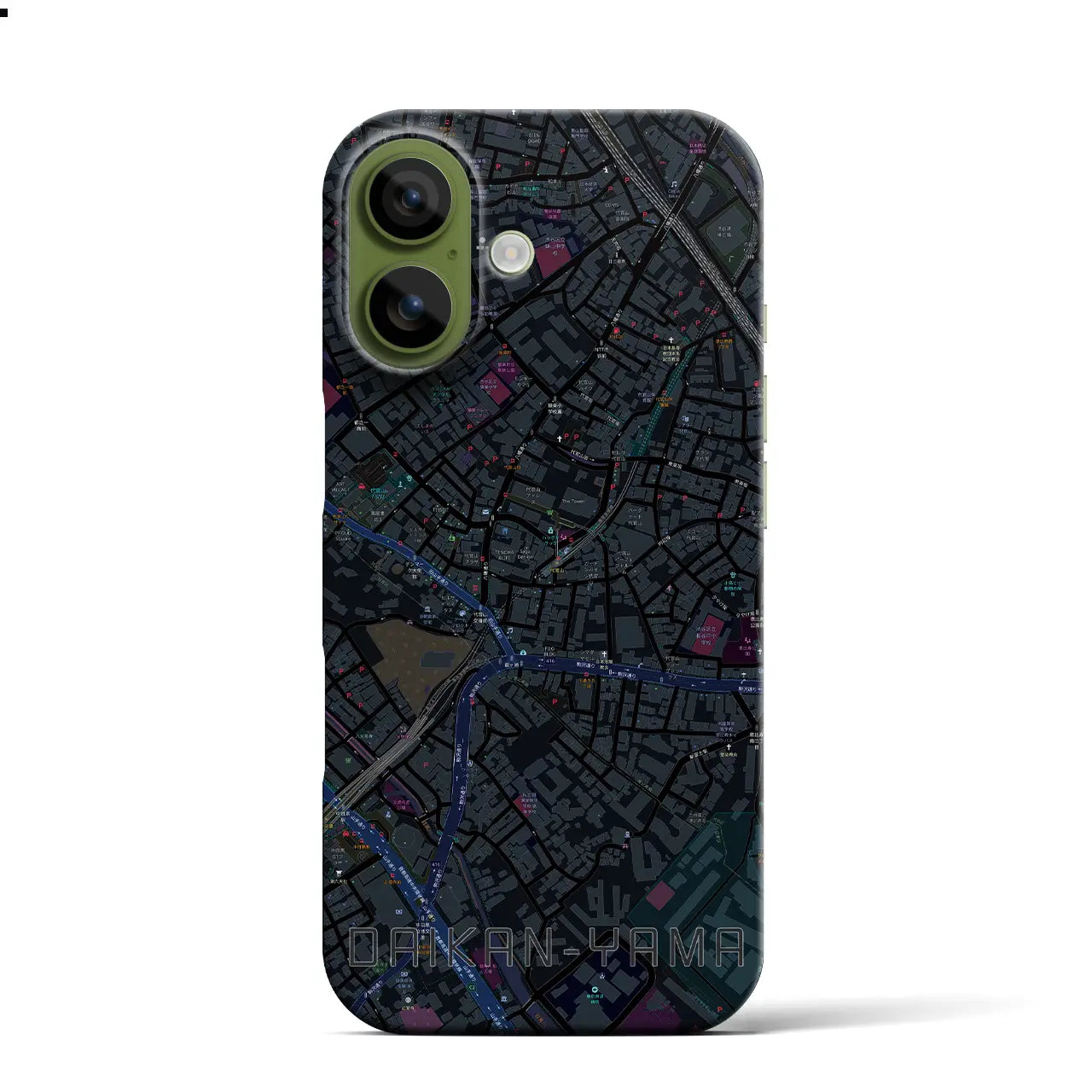 【代官山(東京都)】地図柄iPhoneケース(バックカバータイプ)