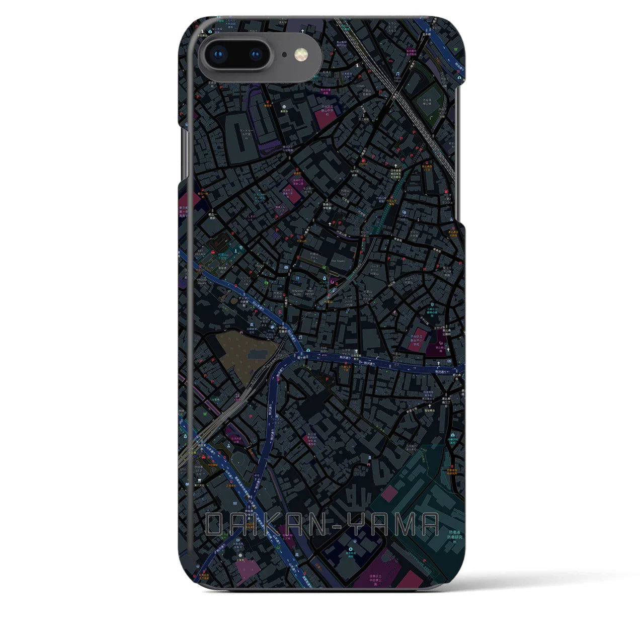 【代官山(東京都)】地図柄iPhoneケース(バックカバータイプ)