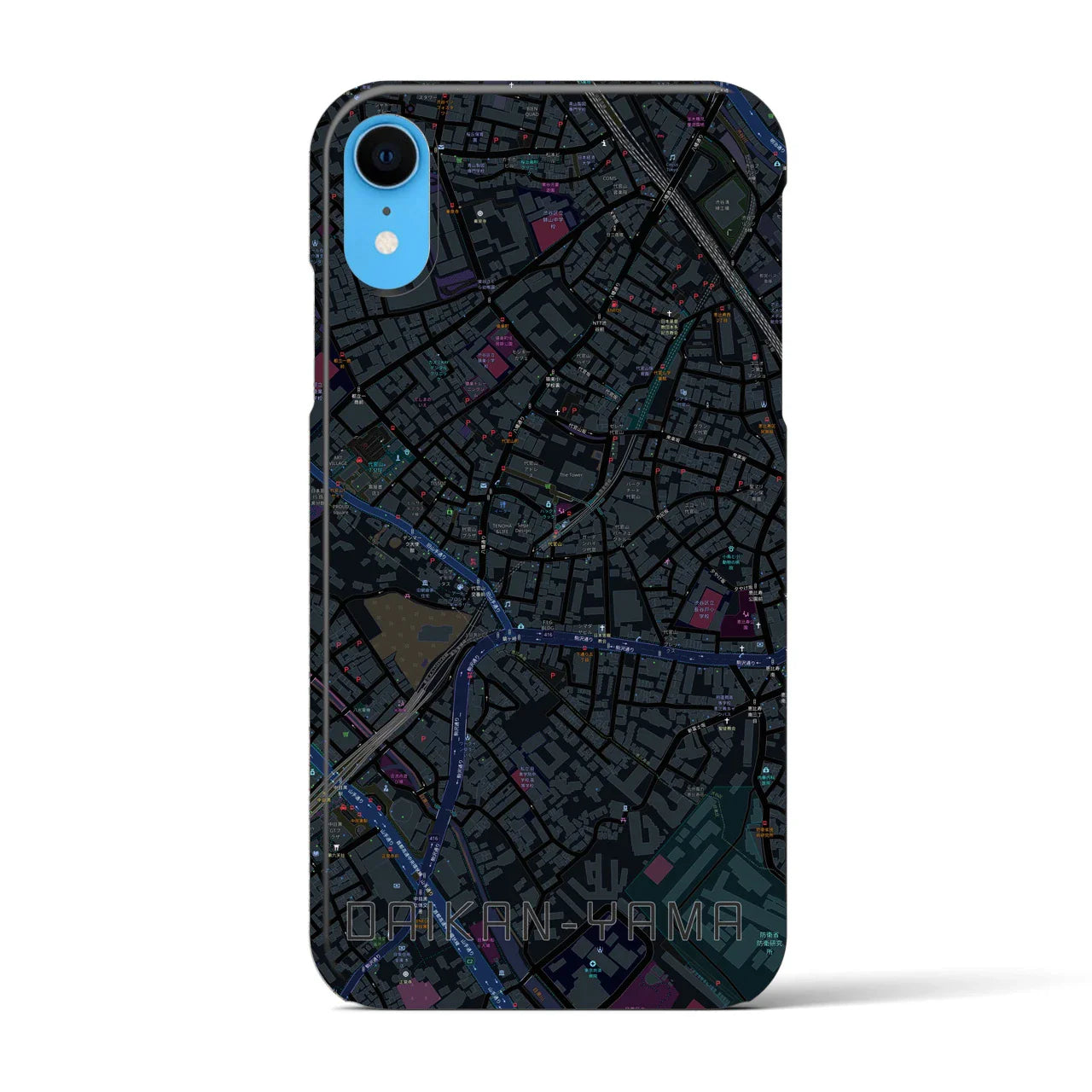 【代官山(東京都)】地図柄iPhoneケース(バックカバータイプ)
