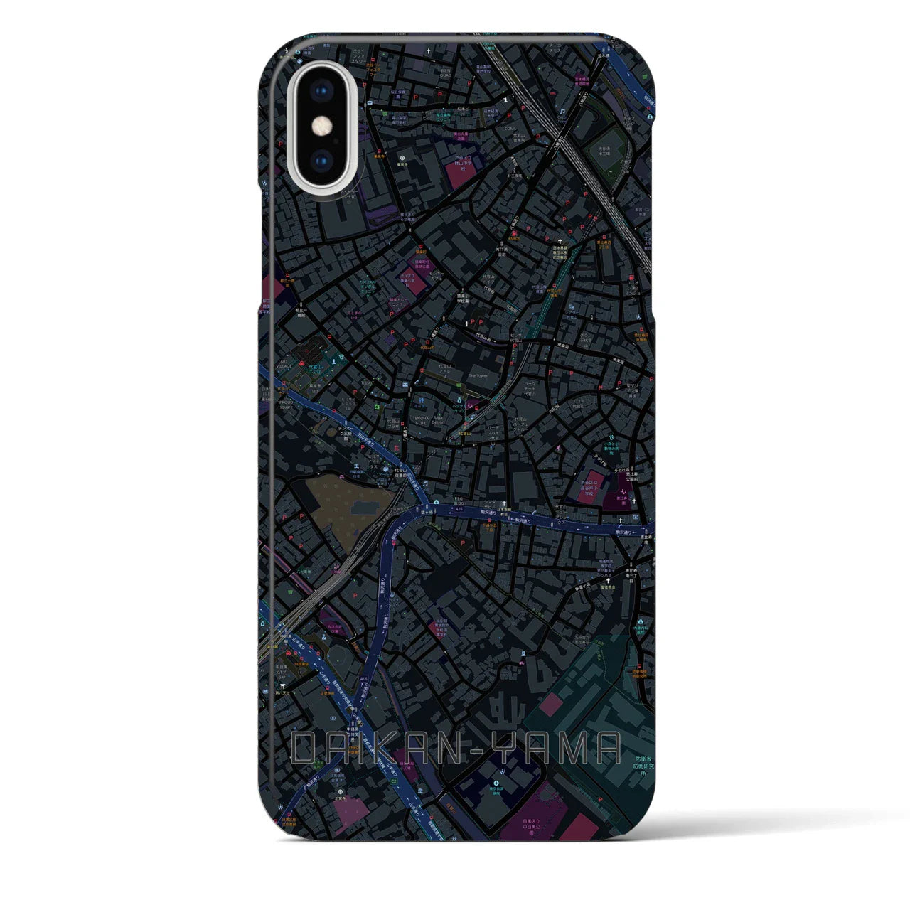【代官山(東京都)】地図柄iPhoneケース(バックカバータイプ)