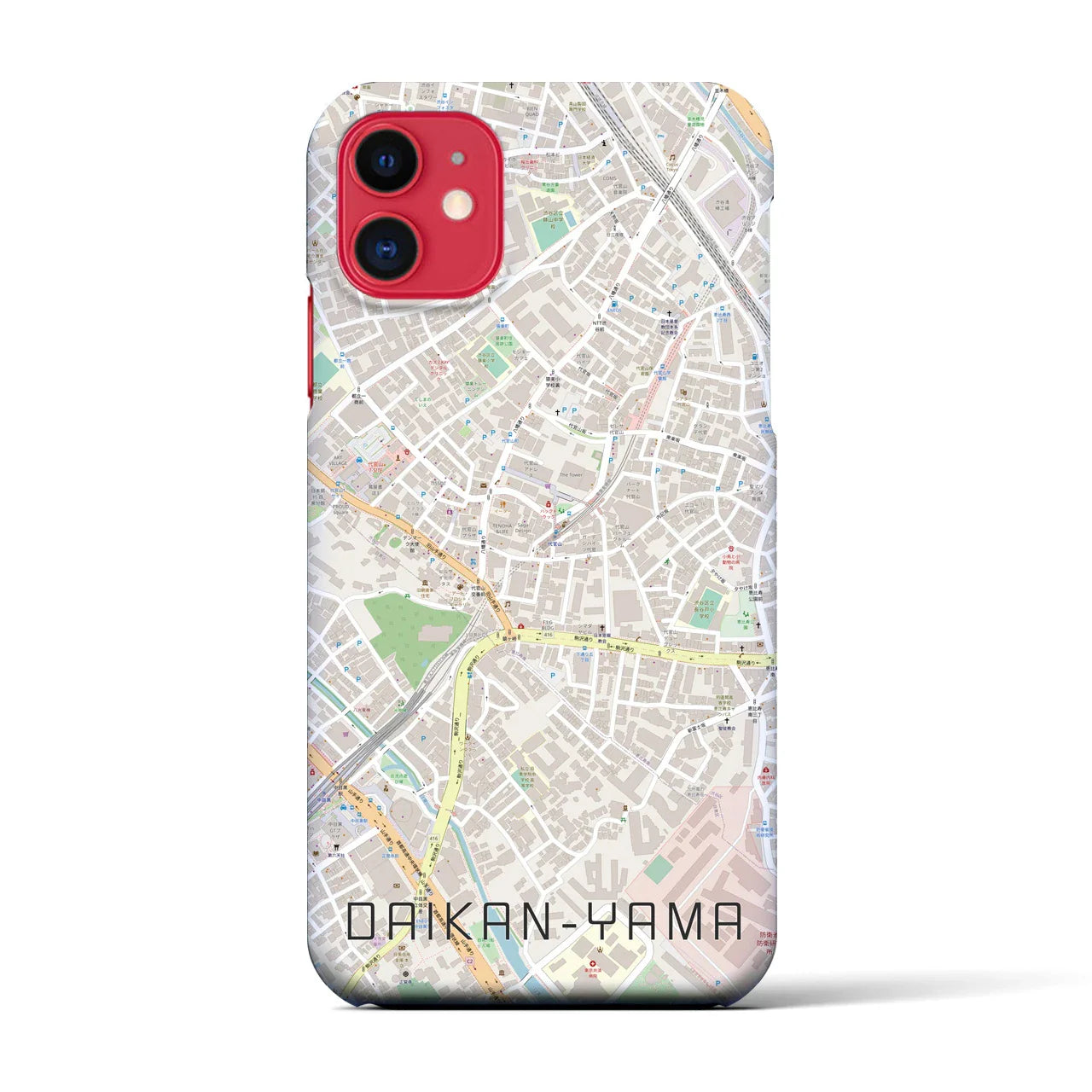 【代官山(東京都)】地図柄iPhoneケース(バックカバータイプ)