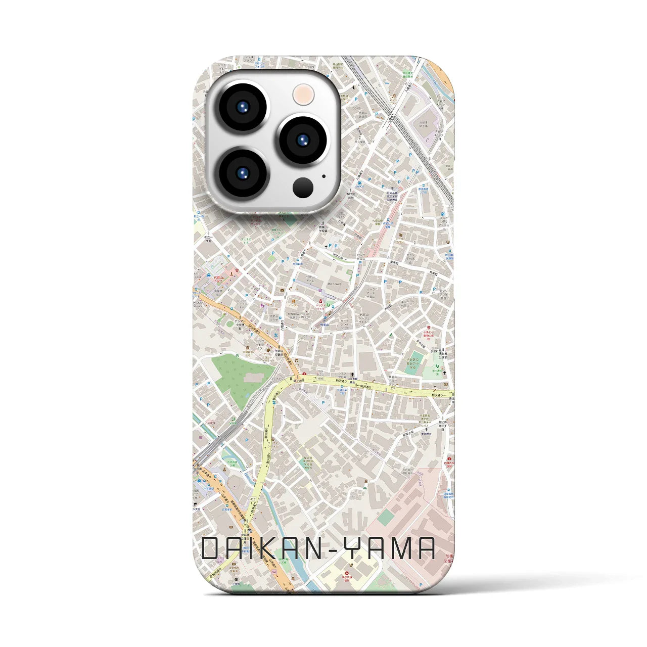 【代官山(東京都)】地図柄iPhoneケース(バックカバータイプ)