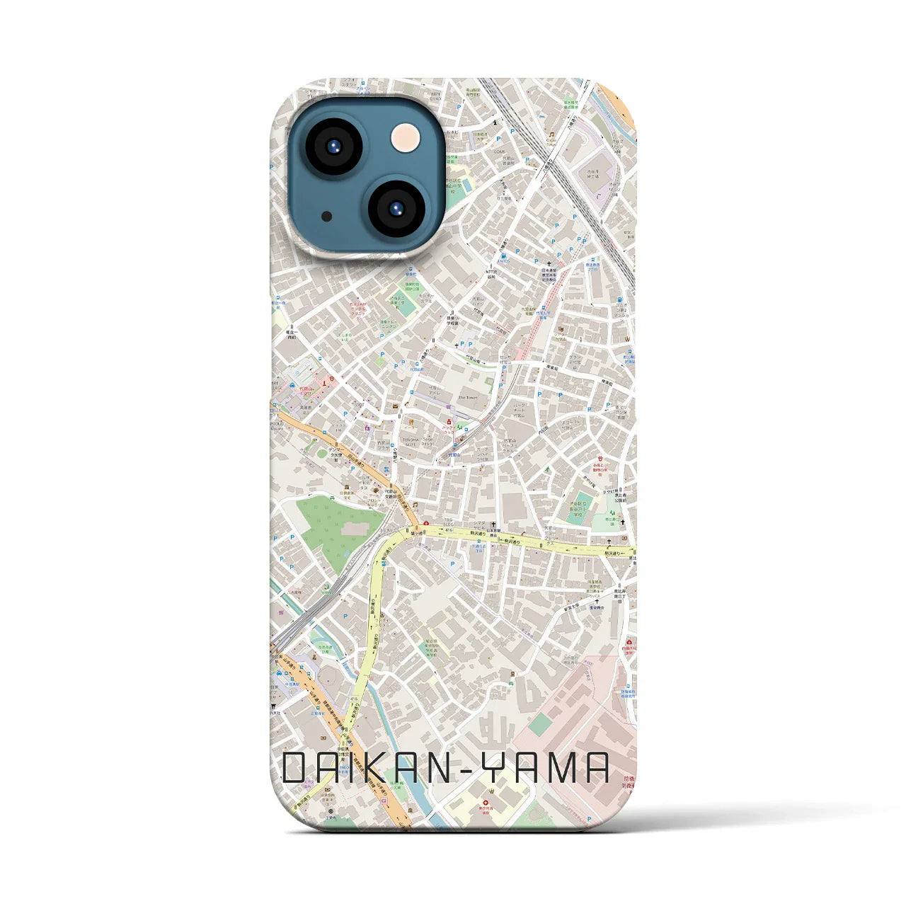 【代官山(東京都)】地図柄iPhoneケース(バックカバータイプ)