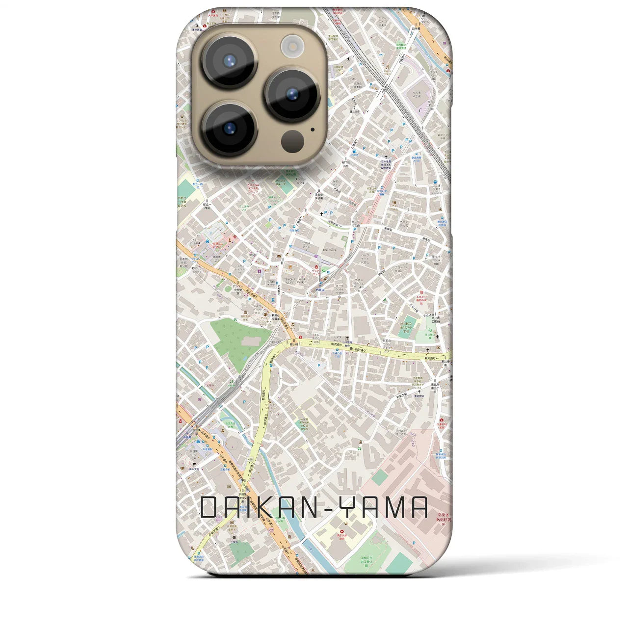 【代官山(東京都)】地図柄iPhoneケース(バックカバータイプ)
