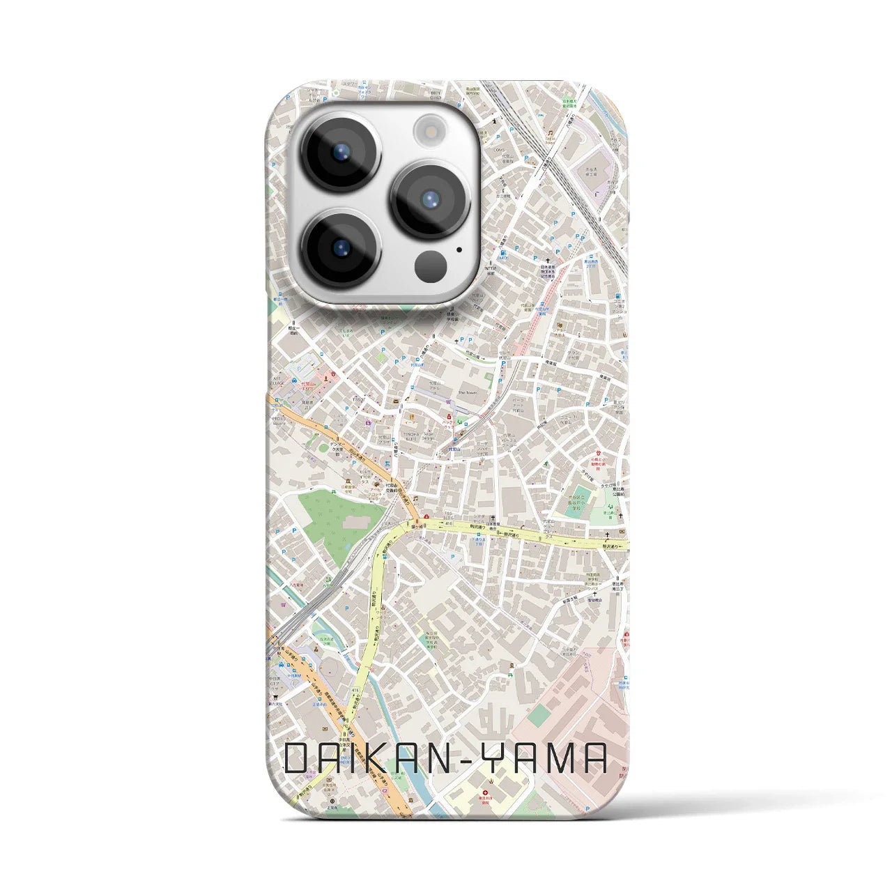 【代官山(東京都)】地図柄iPhoneケース(バックカバータイプ)