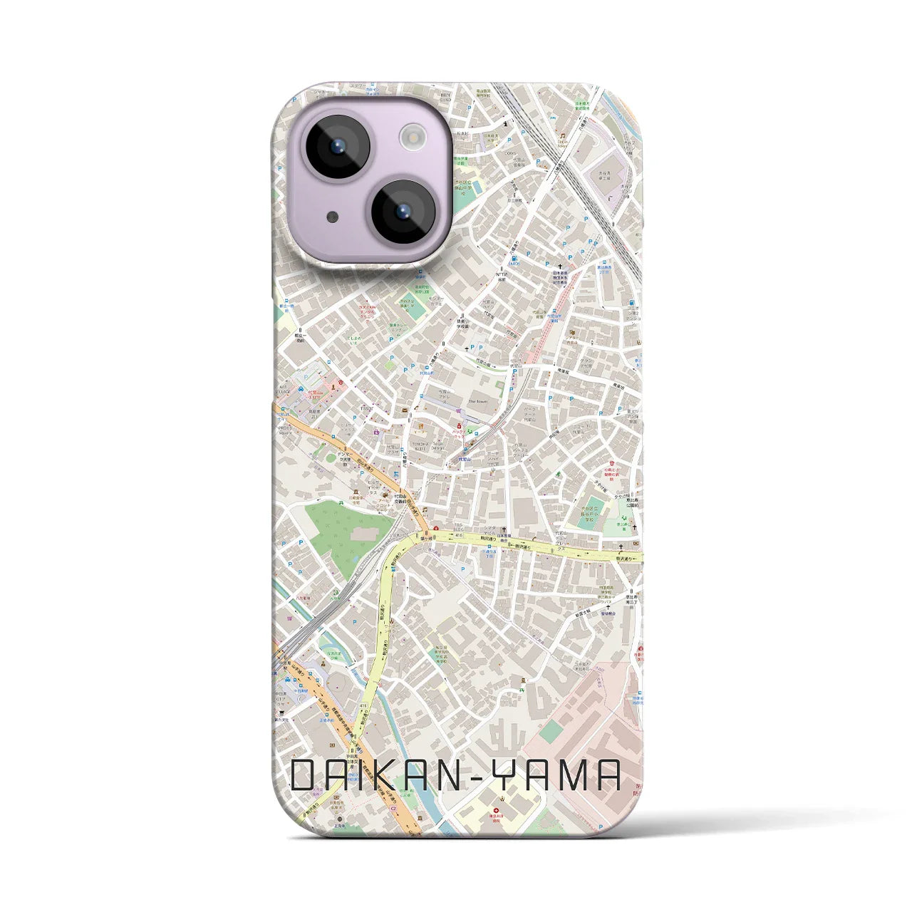 【代官山(東京都)】地図柄iPhoneケース(バックカバータイプ)