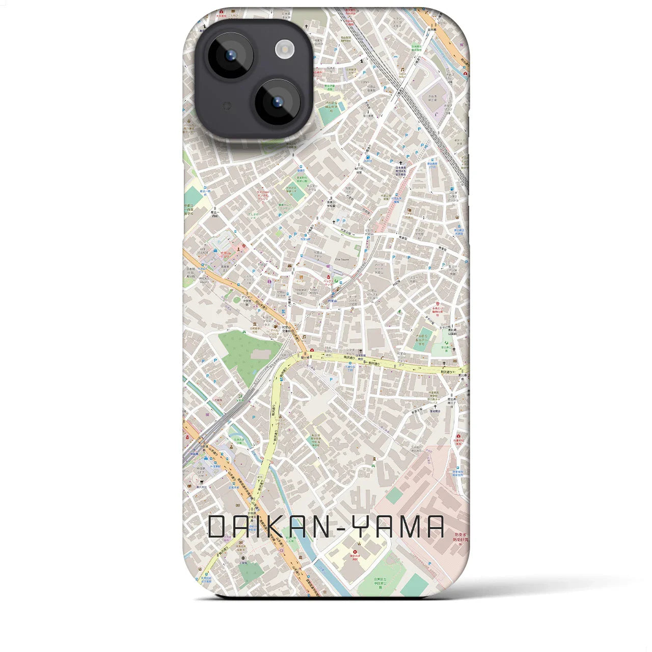 【代官山(東京都)】地図柄iPhoneケース(バックカバータイプ)