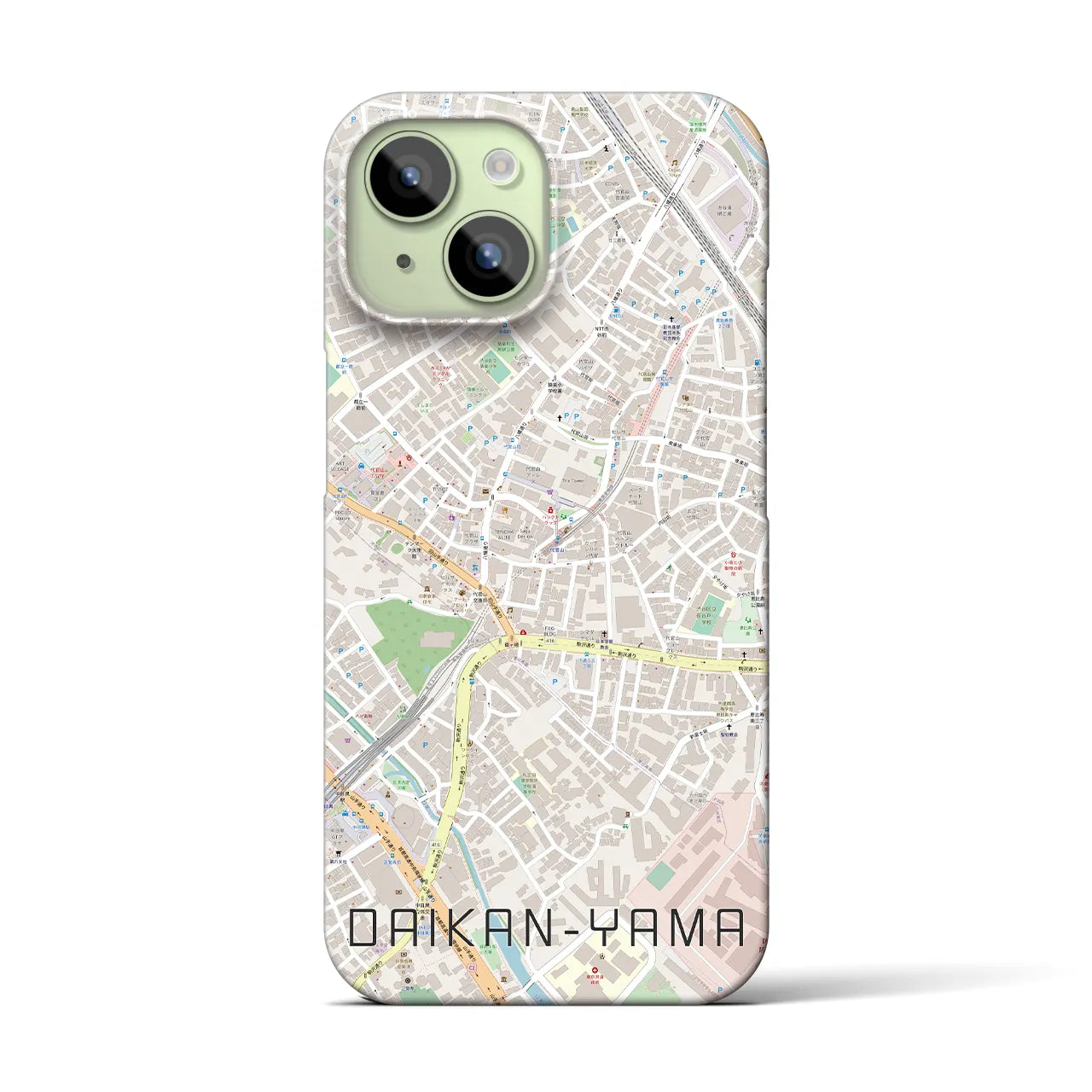 【代官山(東京都)】地図柄iPhoneケース(バックカバータイプ)