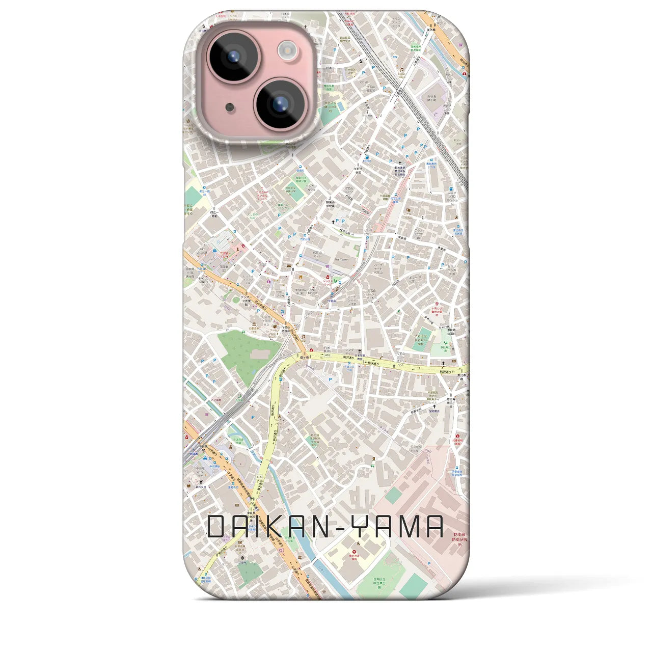 【代官山(東京都)】地図柄iPhoneケース(バックカバータイプ)