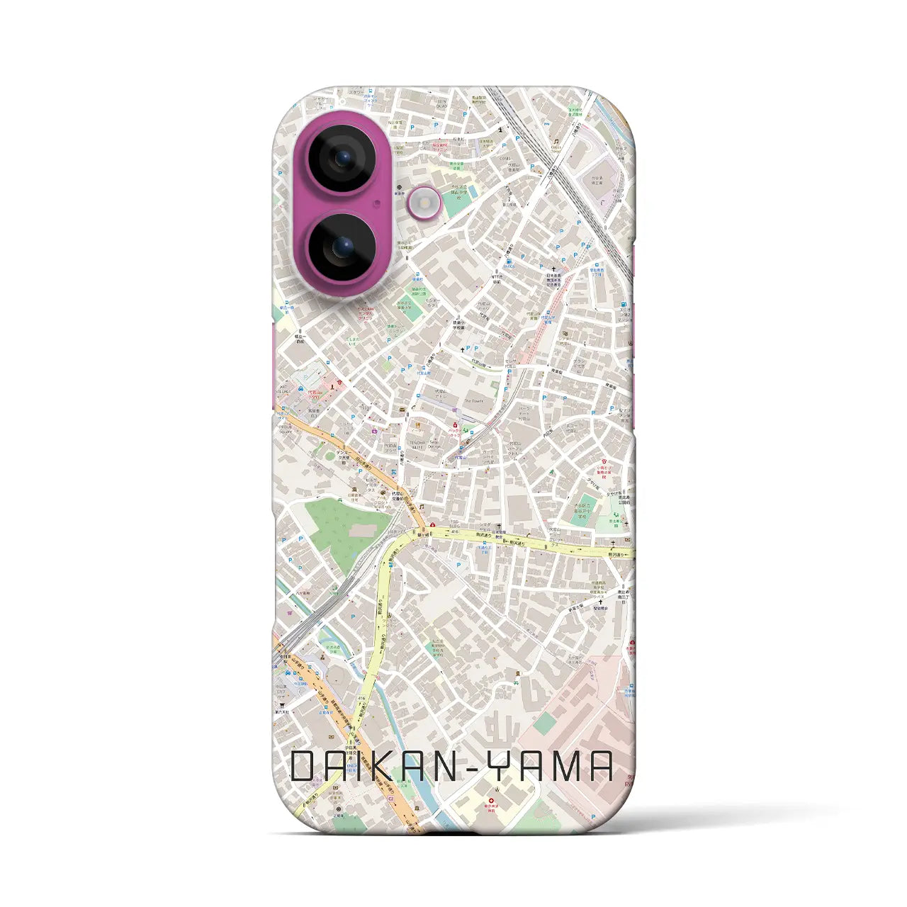 【代官山(東京都)】地図柄iPhoneケース(バックカバータイプ)