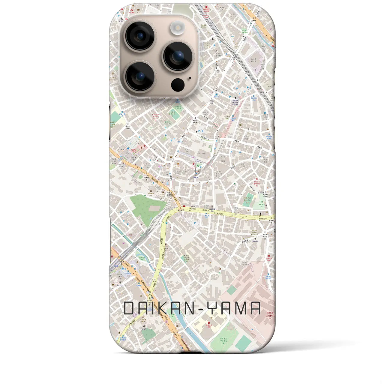 【代官山(東京都)】地図柄iPhoneケース(バックカバータイプ)