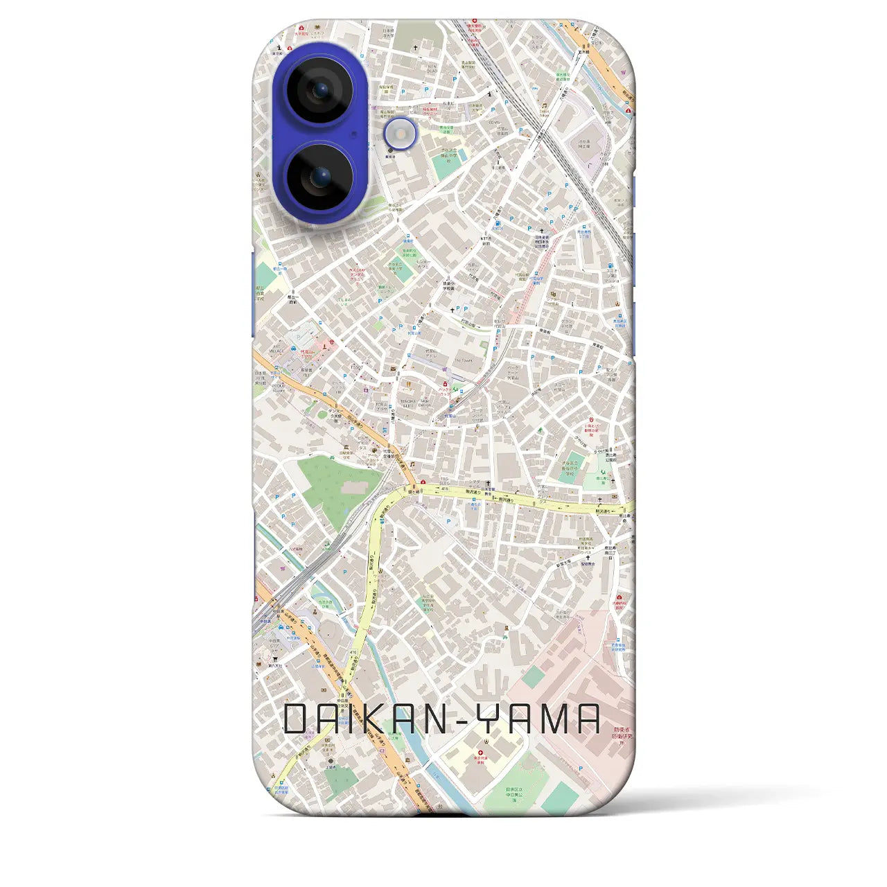 【代官山(東京都)】地図柄iPhoneケース(バックカバータイプ)ブラック・iPhone 16 Pro Max 用