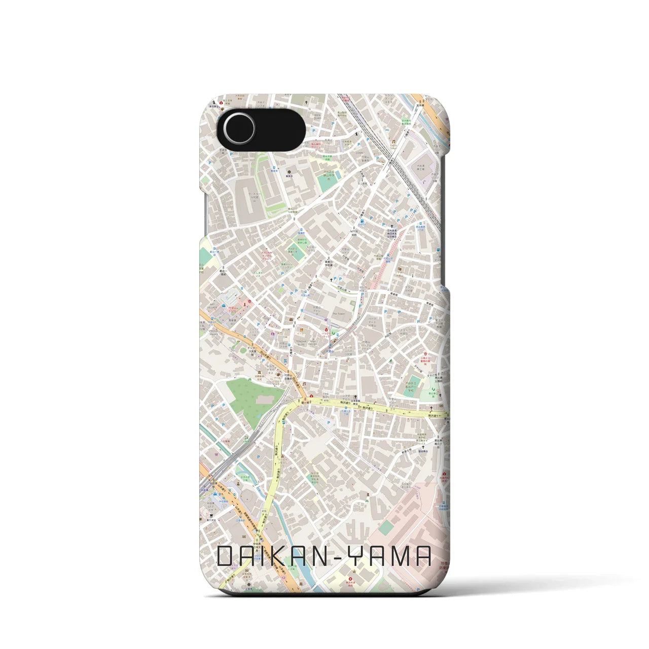 【代官山(東京都)】地図柄iPhoneケース(バックカバータイプ)