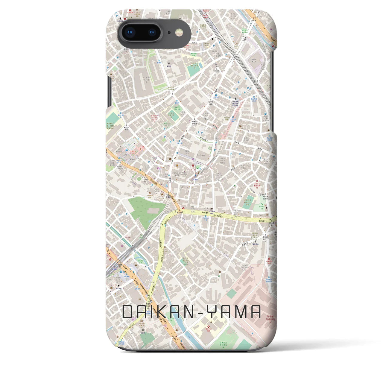 【代官山(東京都)】地図柄iPhoneケース(バックカバータイプ)