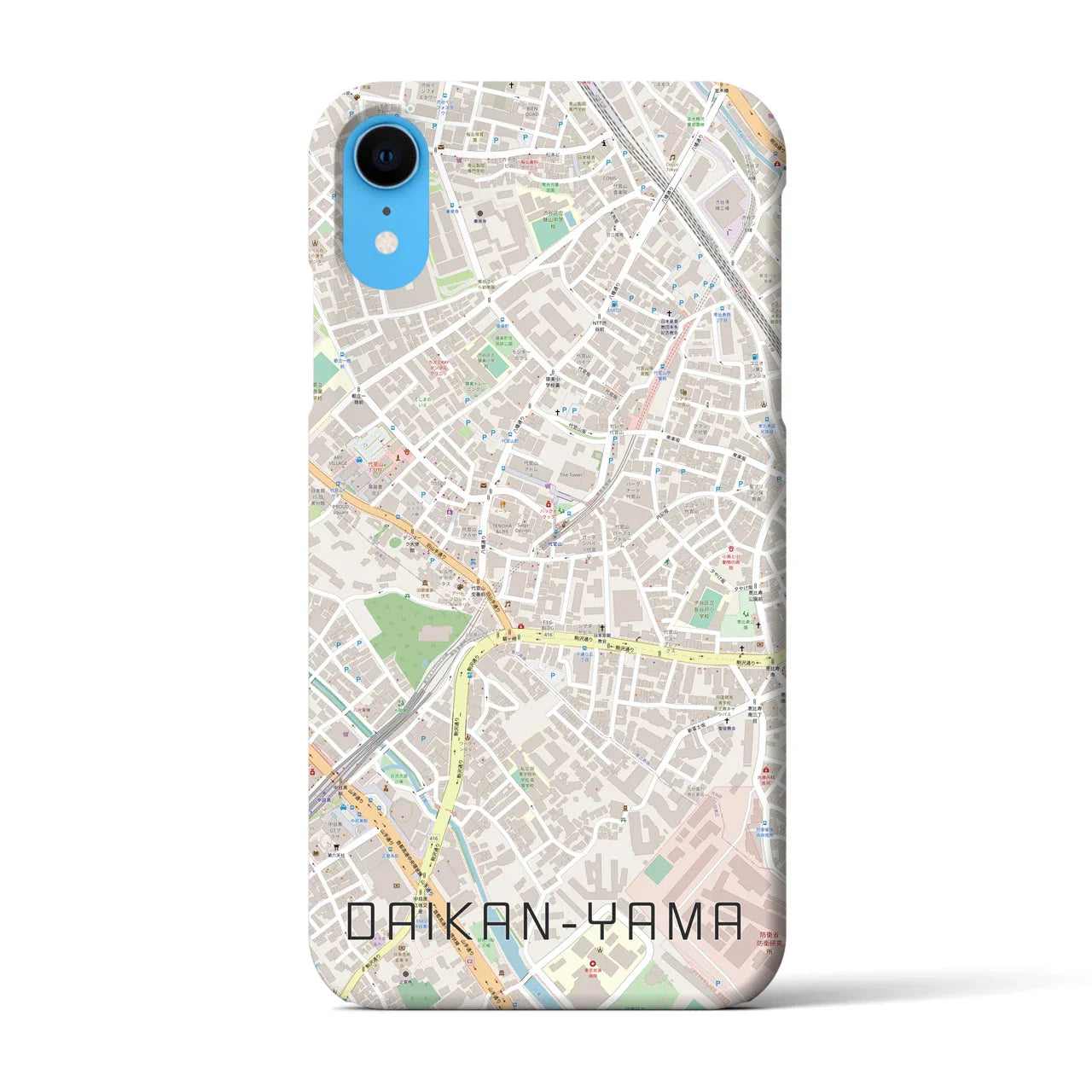 【代官山(東京都)】地図柄iPhoneケース(バックカバータイプ)
