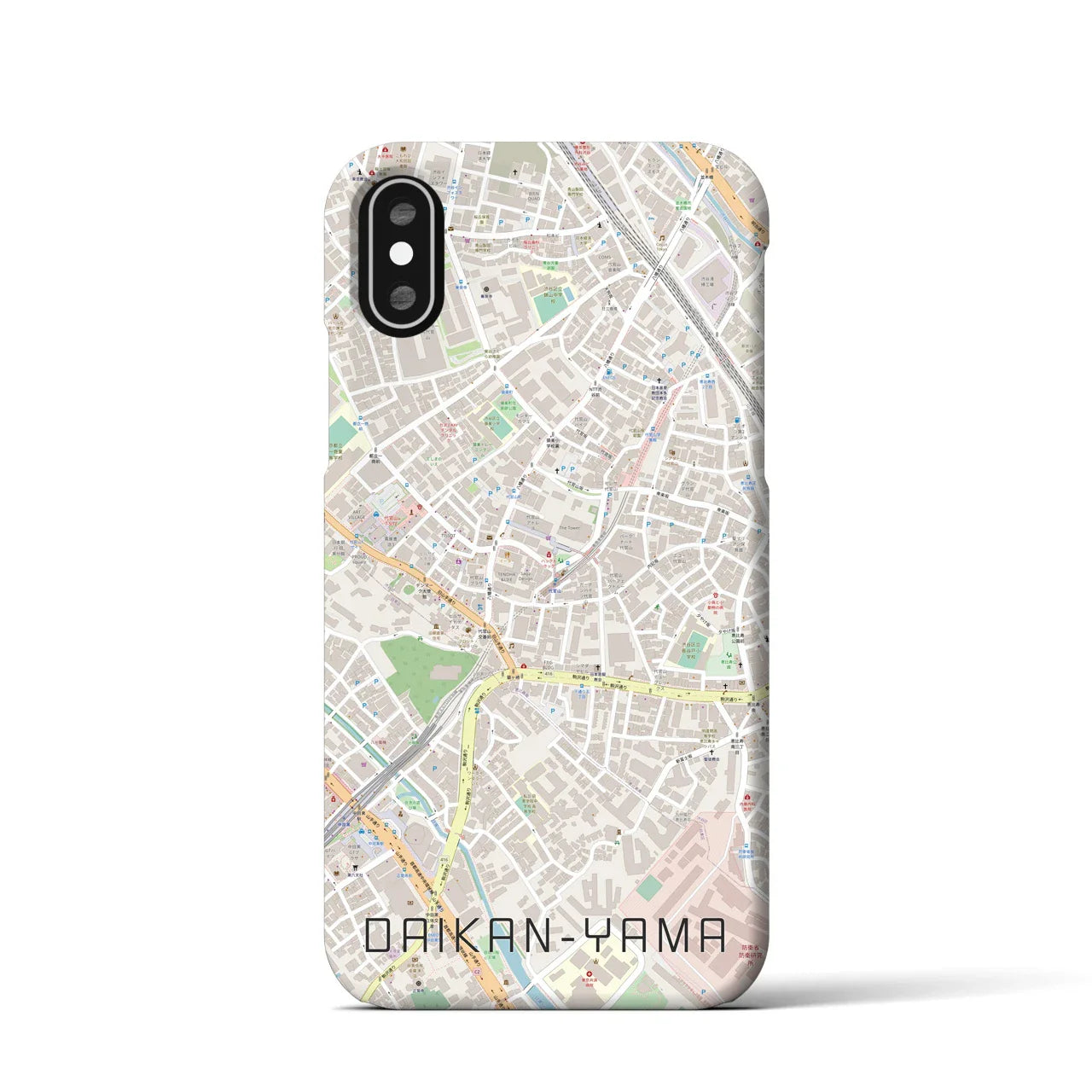 【代官山(東京都)】地図柄iPhoneケース(バックカバータイプ)