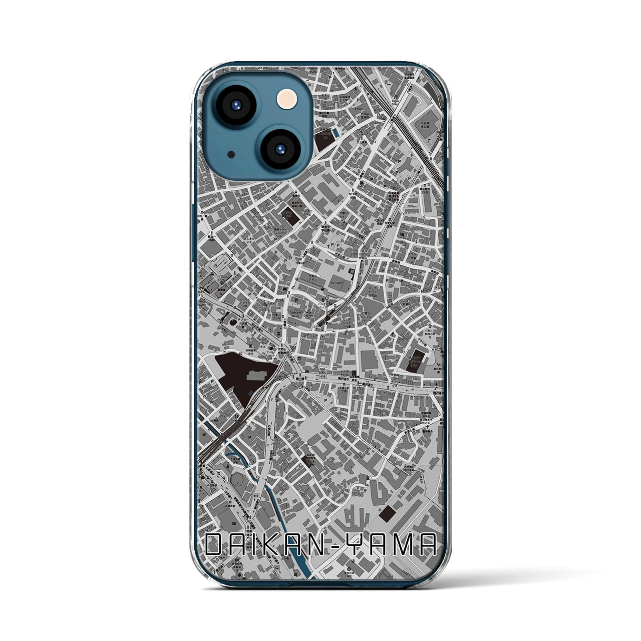 【代官山(東京都)】地図柄iPhoneケース(クリアタイプ)