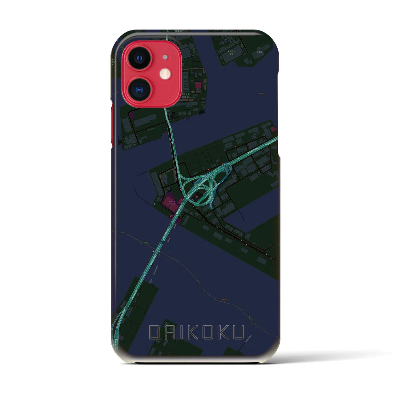 【大黒(神奈川県)】地図柄iPhoneケース(バックカバータイプ)