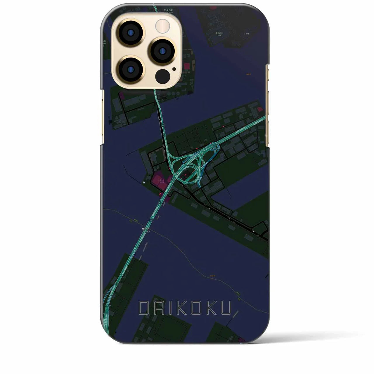 【大黒(神奈川県)】地図柄iPhoneケース(バックカバータイプ)