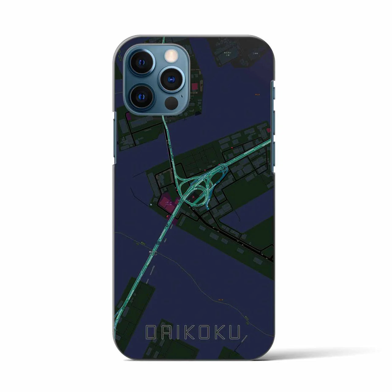 【大黒(神奈川県)】地図柄iPhoneケース(バックカバータイプ)