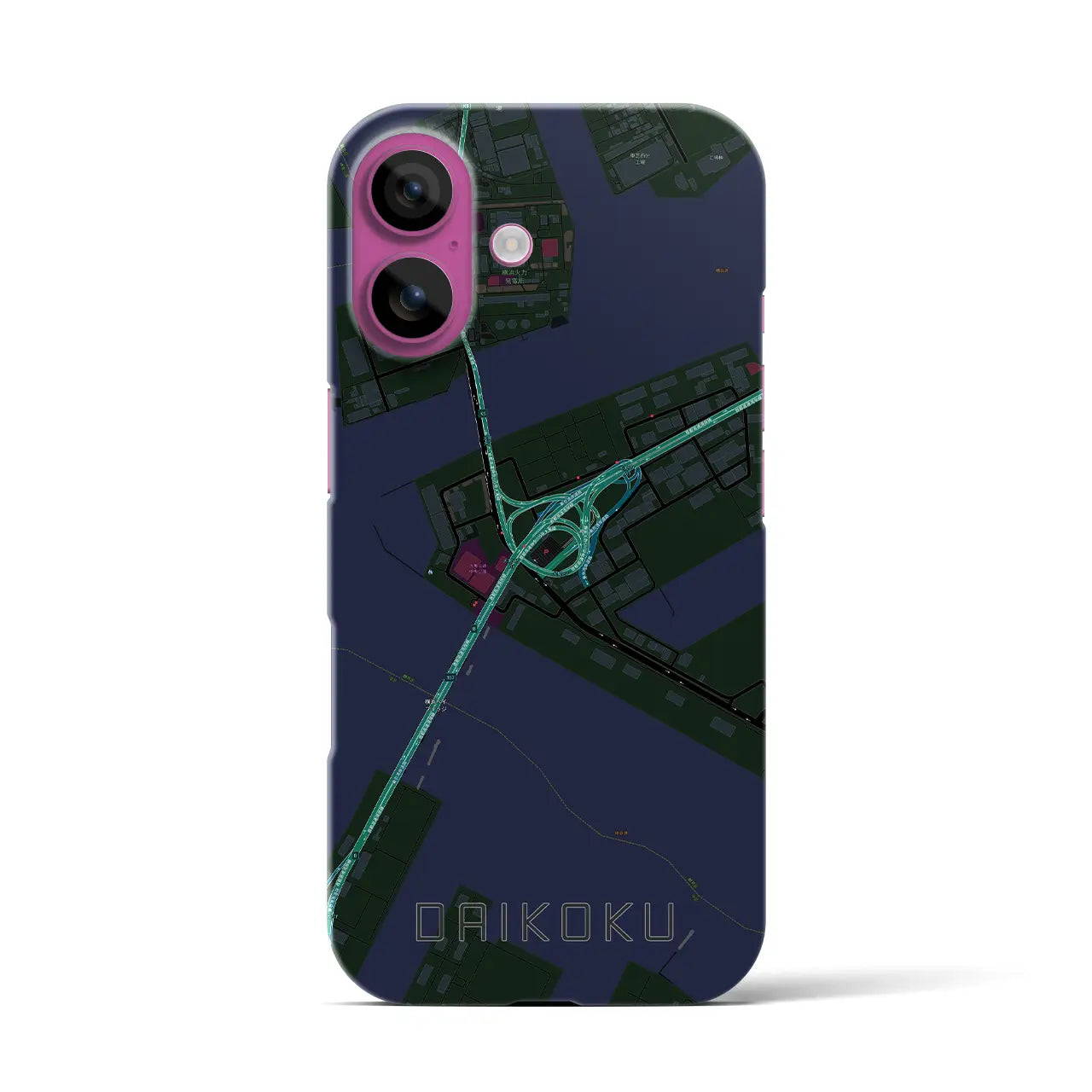 【大黒(神奈川県)】地図柄iPhoneケース(バックカバータイプ)