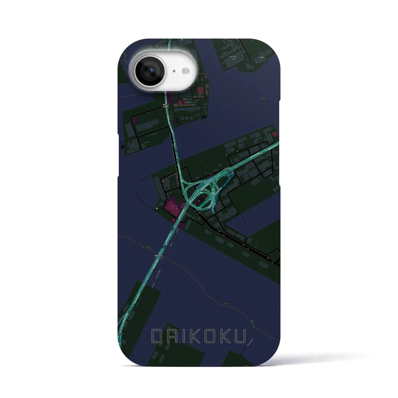 【大黒(神奈川県)】地図柄iPhoneケース(バックカバータイプ)