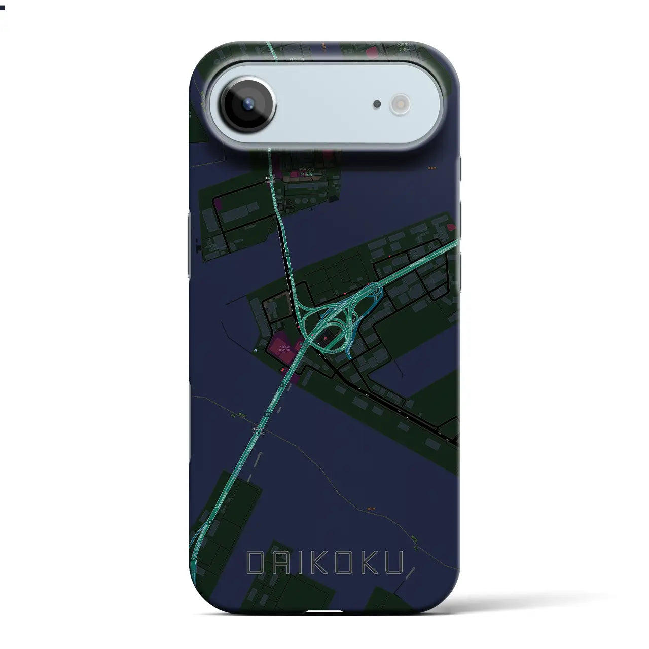 【大黒(神奈川県)】地図柄iPhoneケース(バックカバータイプ)