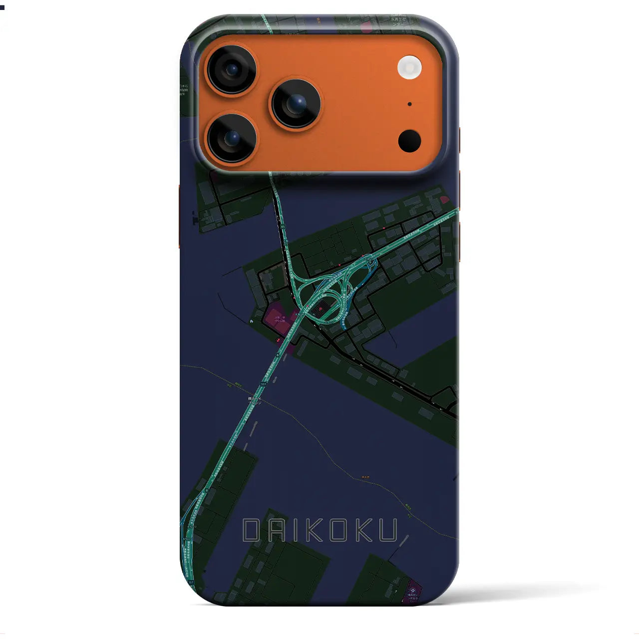 【大黒(神奈川県)】地図柄iPhoneケース(バックカバータイプ)