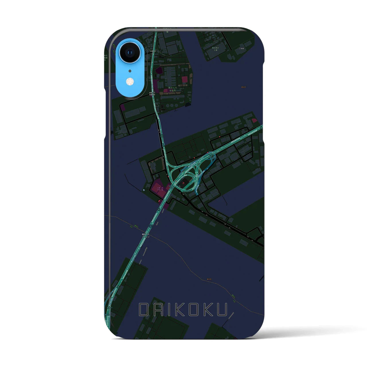 【大黒(神奈川県)】地図柄iPhoneケース(バックカバータイプ)