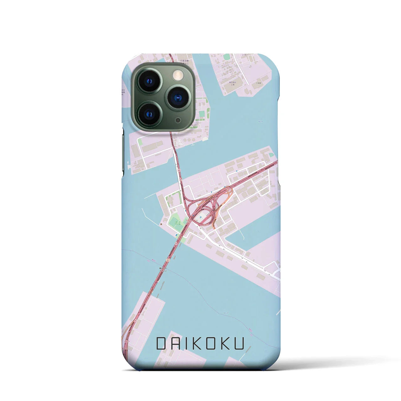 【大黒(神奈川県)】地図柄iPhoneケース(バックカバータイプ)