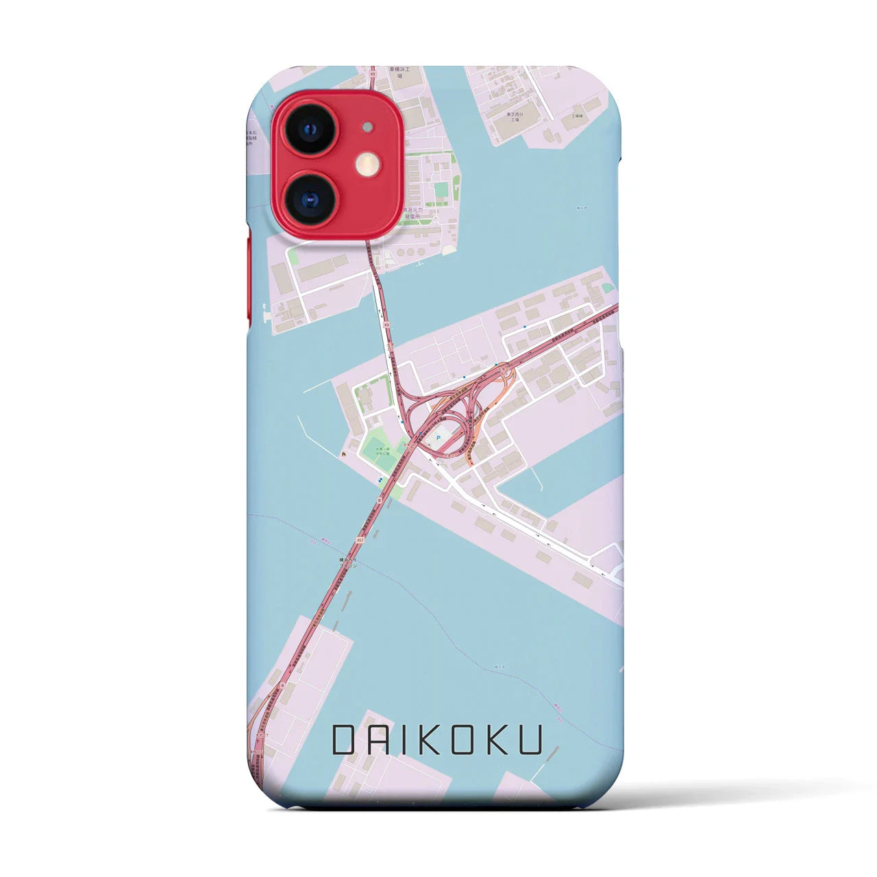 【大黒(神奈川県)】地図柄iPhoneケース(バックカバータイプ)