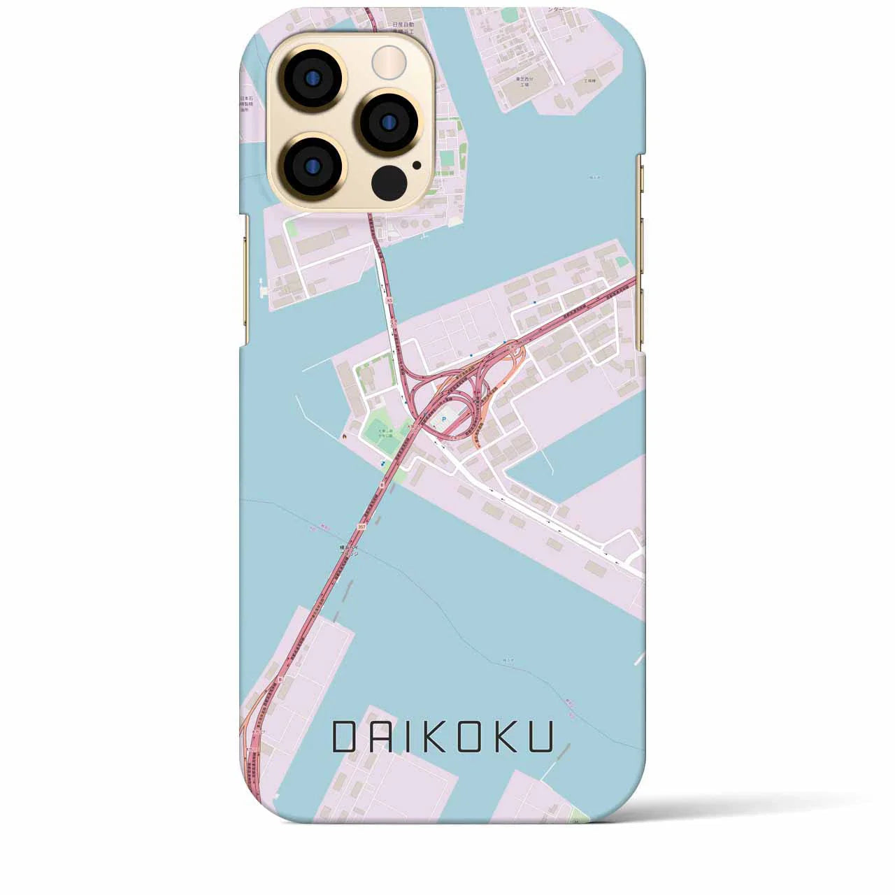 【大黒(神奈川県)】地図柄iPhoneケース(バックカバータイプ)
