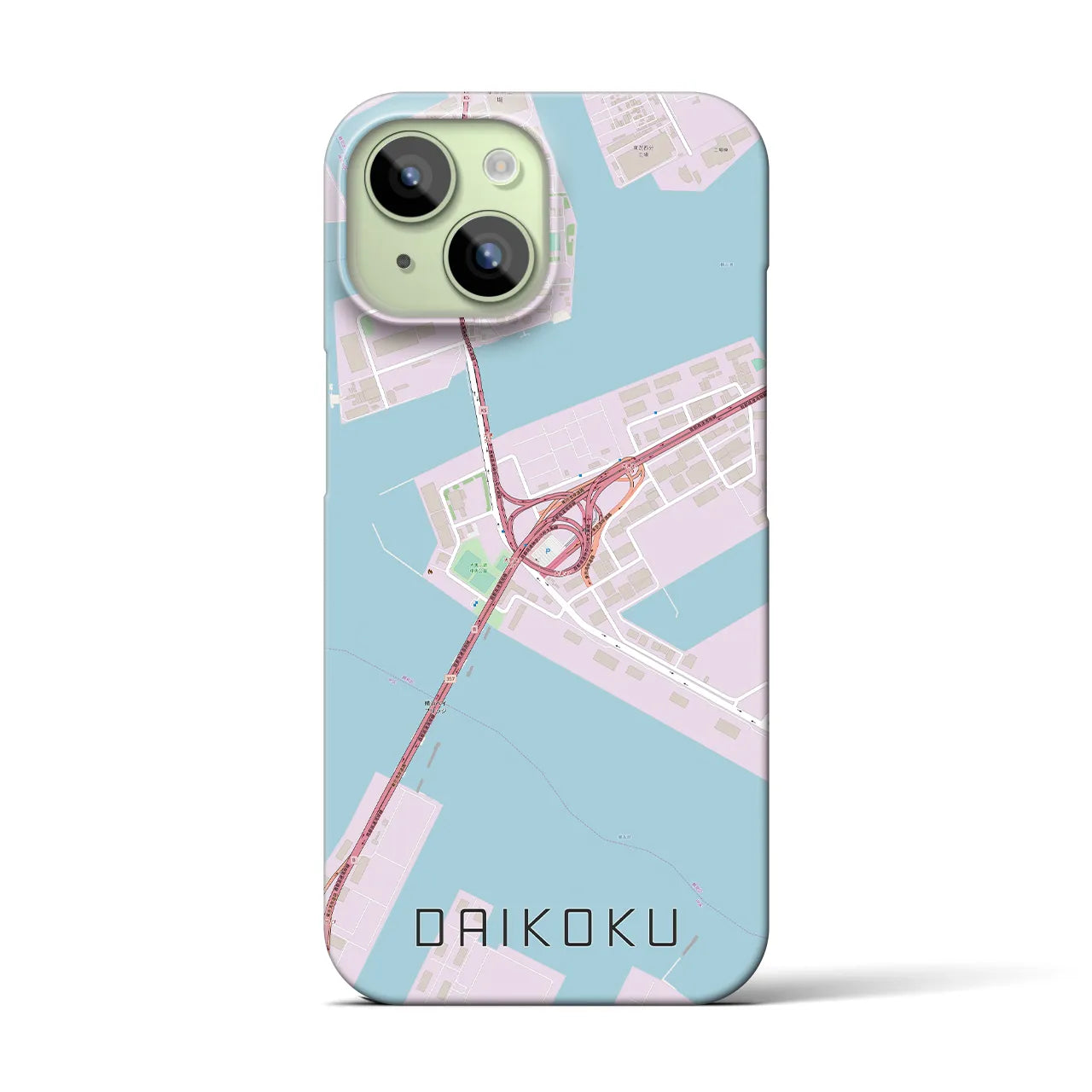 【大黒(神奈川県)】地図柄iPhoneケース(バックカバータイプ)
