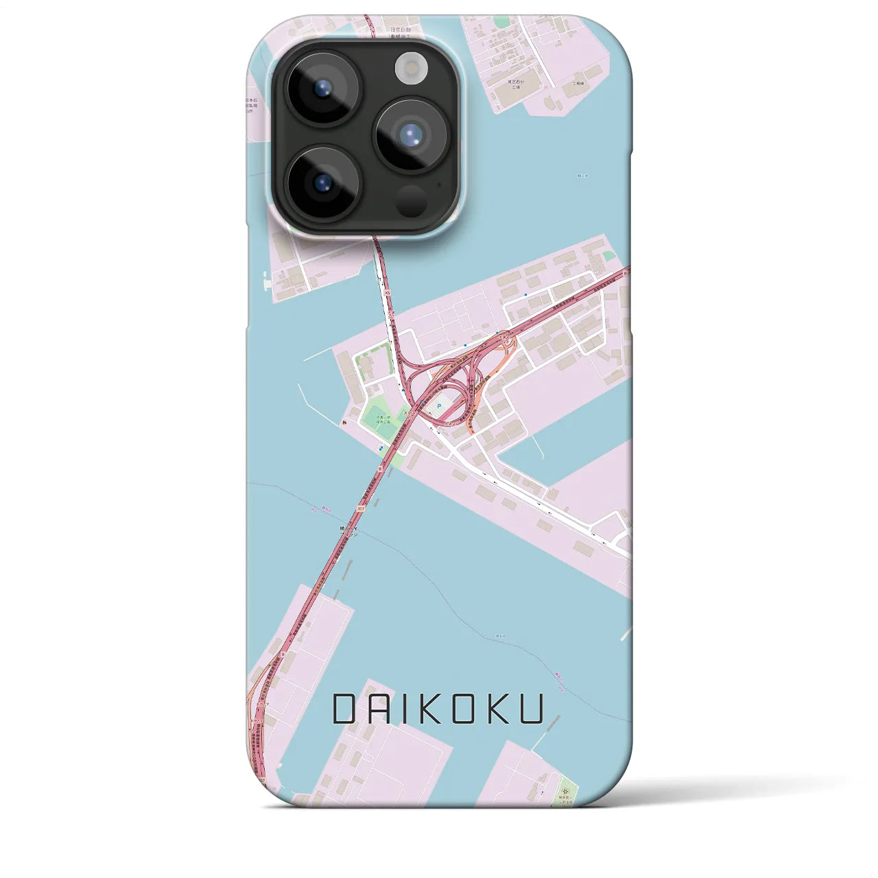 【大黒(神奈川県)】地図柄iPhoneケース(バックカバータイプ)