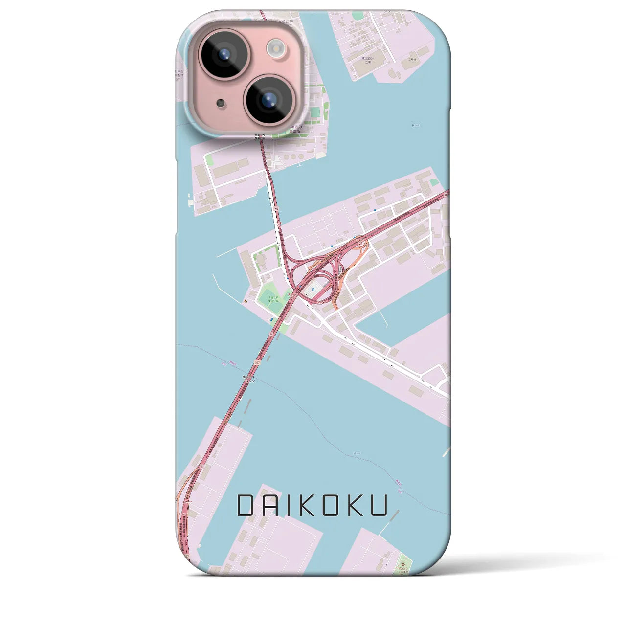 【大黒(神奈川県)】地図柄iPhoneケース(バックカバータイプ)