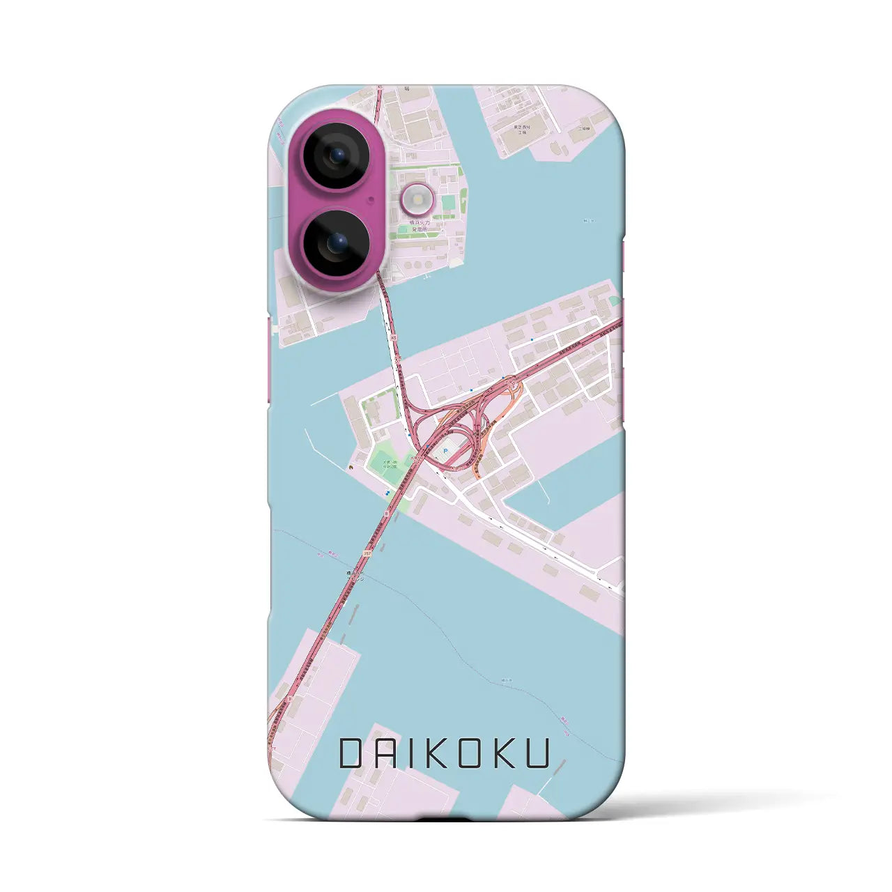 【大黒(神奈川県)】地図柄iPhoneケース(バックカバータイプ)