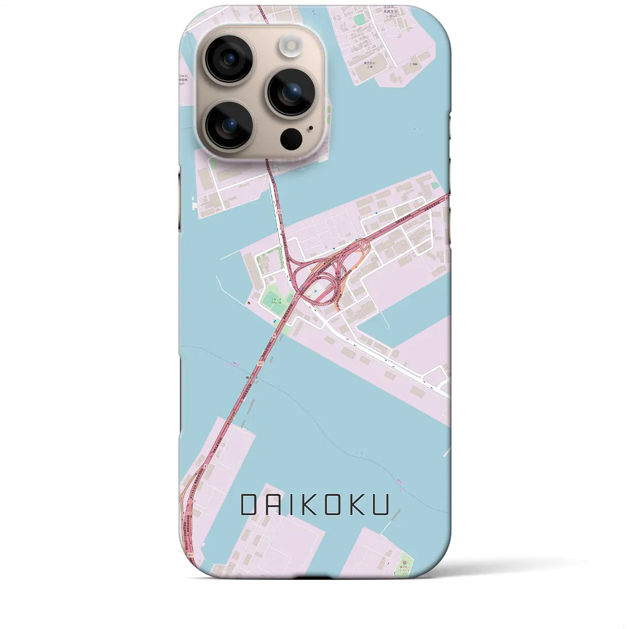 【大黒(神奈川県)】地図柄iPhoneケース(バックカバータイプ)