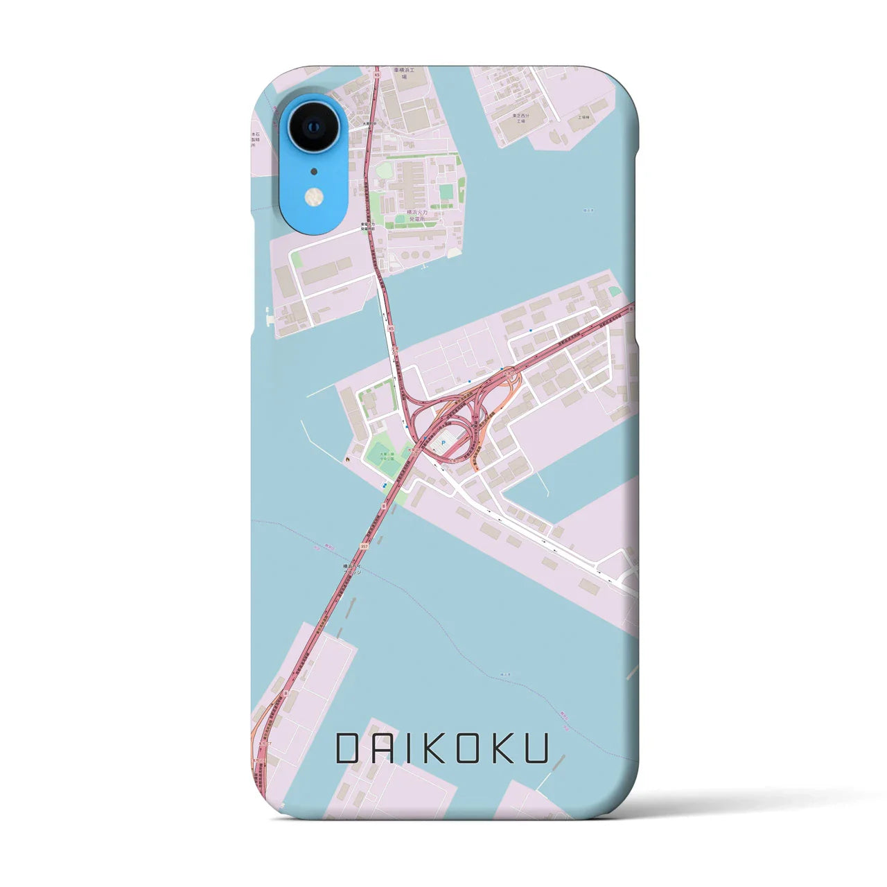 【大黒(神奈川県)】地図柄iPhoneケース(バックカバータイプ)